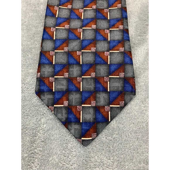 Oscar de la Renta Necktie Geometric Silk Designer Tie for Men - Picture 1 of 6